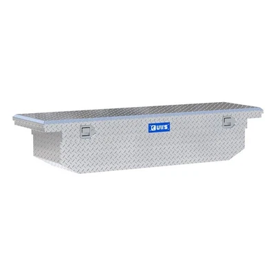 UWS 69" Angled Crossover Tool Box with Low Profile Bright Aluminum Cargo Storage Foto 1 de 4
