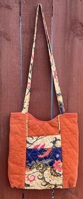 Bolso de Mano Hecho a Mano 12”x13” Naranja Pana Bolsillo Frontal Otoño Otoño Colores Foto 1 de 4