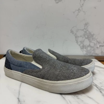 Tênis casual masculino Old Navy lona azul e cinza tamanho 3 EUA - Imagem 1 de 4