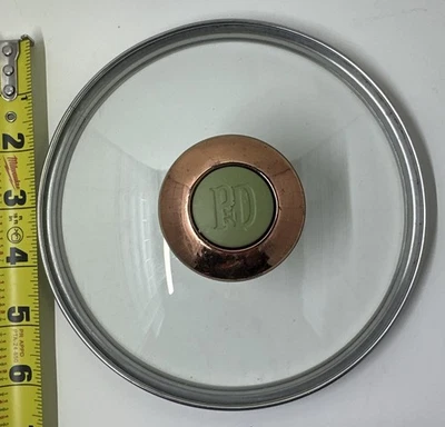 Paula Dean PD 6" Tapa Sartén Vidrio Cobre Verde Oliva Perilla Repuesto SOLO TAPA Foto 1 de 3