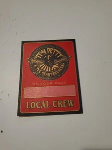 Tom Petty & The Heartbreakers On Tour 2008 Red Cloth Local Crew Backstage Pass - Picture 1 of 2