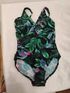 NWOT Womens Kona Sol Tropical Hawaiian Print One Piece Swimsuit Size Medium - Picture 1 of 3