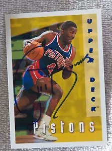 Detroit Pistons Joe Dumars signiert 1993 Upper Deck Karte Autogramm - Bild 1 von 1