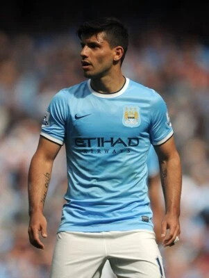 Camiseta MANCHESTER CITY CLUB TALLA XLarge NIKE temporada 2013-2014 #16 KUN AGUERO T Foto 1 de 4