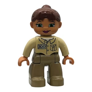 Lego Duplo Figure Woman Zoo Keeper Female Minifigure Toy - Picture 1 of 5