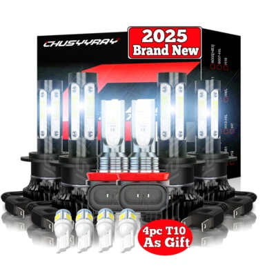 For Mercedes-Benz E350 E320 E550 6pcs 6000K LED Headlight + Fog Light Bulbs Kit - Image 1 of 4