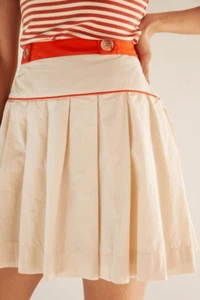 Anthropologie Maeve A-Line Pleated Tennis Mini Skirt US 14 NWT - Picture 1 of 4