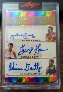 2023 Leaf Superlative Erving McAdoo Barry Walton Gervin Dantley Rainbow Auto 7/7