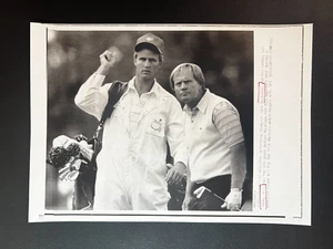 1987 Jack Nicklaus w/ His Son at 51st Masters Tournament Type 3 8x11 Photo Copy - Picture 1 of 2