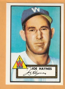 Joe Haynes Washington Senators 1983 Topps 1952 Reprint #145 - Picture 1 of 2