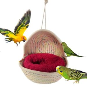 Mat Hanging Sleeping Bag Cotton Thread Bird Bed Hammock Tent House Parrot Toy