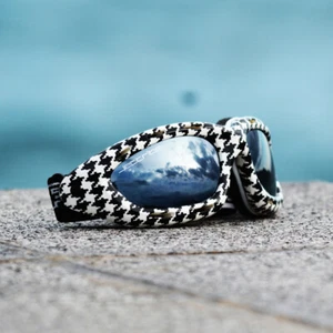 Klassische Hahnentritt-Gestell/rauchfarbene Gläser Brille PWC Jetski Rennen - Bild 1 von 4