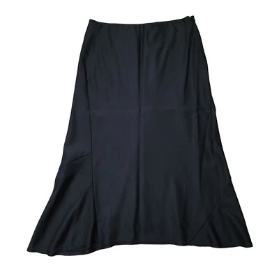 THEORY NUEVO CON ETIQUETAS Falda Negra Costura Sesgada Sólida Elegante Franela Lana 10 Foto 1 de 4