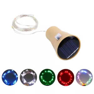 1M 1.5M 2M LED Solar Cork String Copper Wine Bottle Decor Light for Home Party - Picture 1 of 22