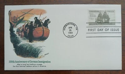 U.S - 1983 - 300th ANNIV. OF GERMAN IMMIGRATION - FDC - Image 1 of 2