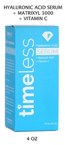 TIMELESS HYALURONIC ACID SERUM +MATRIXYL 3000 +VITAMIN C (4 oz) - BNIB UNOPENED - Picture 1 of 1