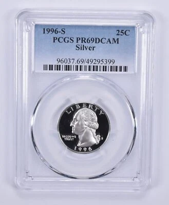 1996-S Washington Quarter Silver PR69 DCAM PCGS Blue Label - Image 1 of 4