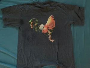 C & H Activewear T Shirt Blue\Gray XL 50\50 Graphic Tee Shirt  Peacock ? - Picture 1 of 6