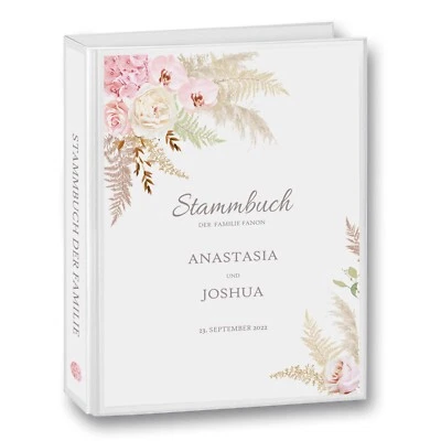 Stammbuch der Familie personalisiert Stammbuchmappe Fanon A5 A4 Stammbücher - Bild 1 von 4