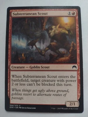 MTG Magic The Gathering Card Subterranean Scout Creature Goblin Scout Red Origin - Image 1 of 2