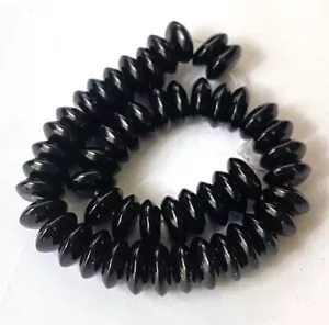 10x4 mm cuentas de ónix ábaco ábaco negro natural (50 piezas) - Imagen 1 de 4