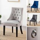 Velvet Dining Chair with Door Knocker Anneau Windsor Dressing Room chair 1/2/4/6