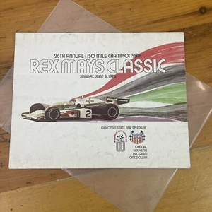 Vintage 1975 Rex Mays Classic Wis. State Fair Speedway Auto Racing Program  - Picture 1 of 5