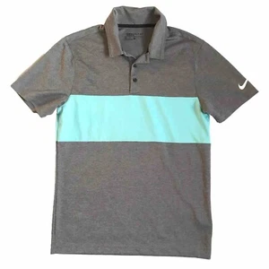 Nike Dri-Fit Golf Breathe Polo SS grau grün Herren S Small sportlich 833067 092 $ 80 - Bild 1 von 8