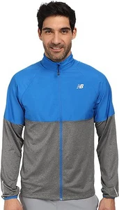 NWT New Balance Men's Speed Athletic Running Jacket Laser Blue/Grey Size Medium - Picture 1 of 1