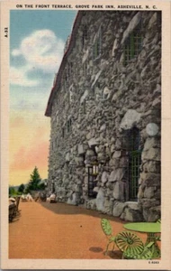postcard on front terrace grove ashville nc - Bild 1 von 2