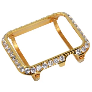 Diamond Metal Bezel Case Crystal Frame Cover For Apple Watch iWatch Series 3 2 1 - Picture 1 of 36