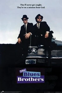 BLUES BROTHERS - Belushi Akroyd HOOD SIT MOVIE POSTER - Picture 1 of 1