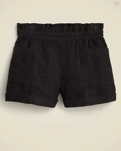 New Crewcuts Girl Short Black Ruffle Elastic Waist Pocket Corduroy 8 Pullon - Picture 1 of 1