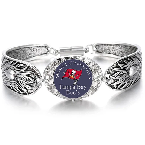 Special Championship Tampa Bay Buccaneers Womens Sterling Silver Bracelet D3 Cover