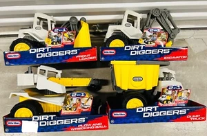 Little Tikes Set of 4 Dirt Diggers 2 in 1 Dump truck, Plow and Wrecking Ball New - Picture 1 of 12