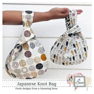 Bolso de nudo japonés patrón de costura 2 tamaños coser Wyoming - Imagen 1 de 1