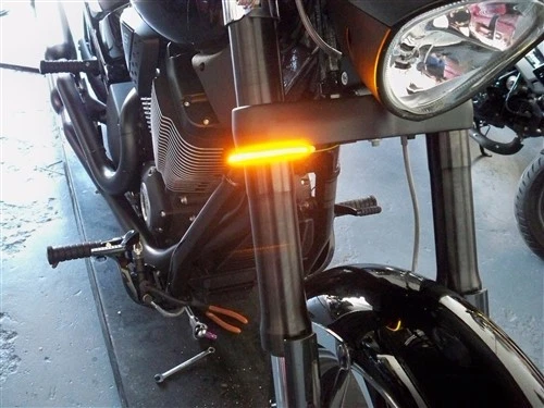 Victory Vegas Razor 43mm Fork LED Turn Signal Light Bars - Smoked Lens - Image 1 of 4