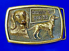 Hunting Dog Come n Get It Carnation Milling Division 1977 Belt Buckle by Adezy