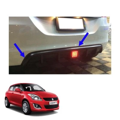 Rear Cladding Bumper Cover Black Break Light 1 Pc Fits Suzuki Swift 12 13 16 - Image 1 of 3