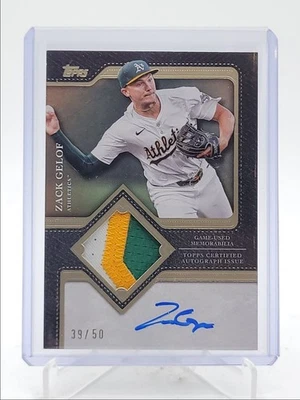 ZACK GELOF 2025 TOPPS UPDATE SERIES FLAGSHIP GAME WORN PATCH AUTO /50 Q4450 - Image 1 of 2
