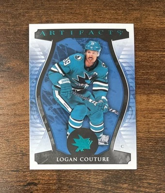2023-24 Upper Deck Artifacts Turquoise #87 Logan Couture San Jose Sharks - Image 1 of 2