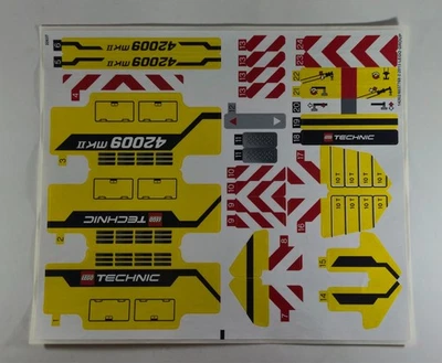 LEGO Technic Grúa Móvil MK II 42006 Hoja de Adhesivos, Totalmente Nuevo Foto 1 de 3