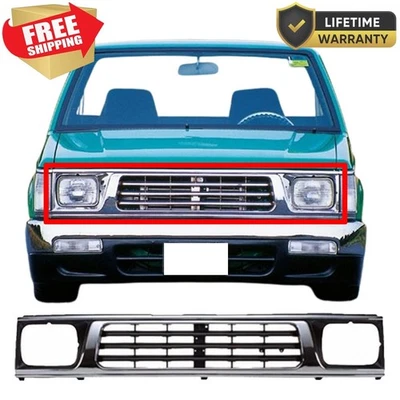 For 1993-1996 New Front Chrome Grille Fits Mitsubishi Mighty Max Plastic - Imagem 1 de 4