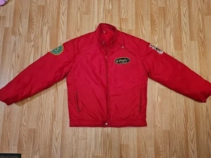 Vintage 60s/70s Eddie Bauer Rising Sun Tag Quilted Down Jacket M Red - Picture 1 of 15