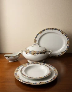 SERVIZIO PIATTI 41 PZ PORCELLANA BRAINS DUCHESSA NUOVO SCATOLATO x 12 COPERTI - Foto 1 di 4