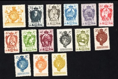 Лихтенштейн 1920 набор марок Mi # 25-39 MH CV = 33,6 $ - Изображение 1 из 2