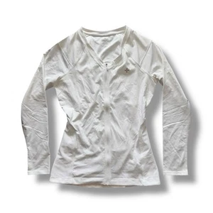 Tommie Copper Long Sleeve Back Support Full Zip Up Shirt | Women’s Large | White - Bild 1 von 9