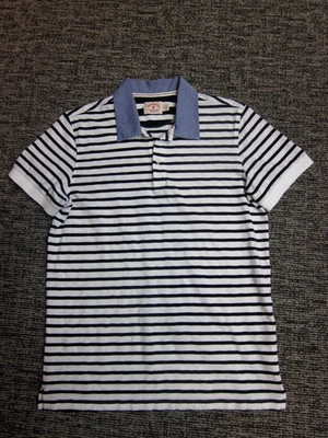 Polo Brook Brothers, polar rojo, rayas, niños, adolescentes, jóvenes, talla M Foto 1 de 4