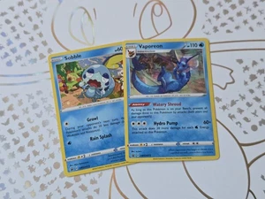 Vaporeon SWSH072 Sobble SWSH073 Pokemon Card Black Star Promo Holo Sword Shield - Picture 1 of 7
