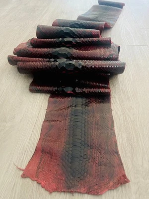 GENUINE FULL PYTHON SNAKE SKIN HIDE RARE BLACK CHERRY 3.75 meter GRADE A - Image 1 of 4